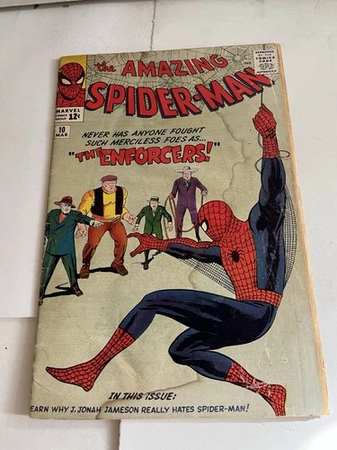 THE AMAZING SPIDER-MAN #10 Marvel 1964 THE ENFORCERS GD/VG Complete Lee Ditko