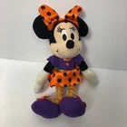 Minnie Mouse Plush 10" Disney Halloween - Bow Orange Polka Dot - Stuffed Toy