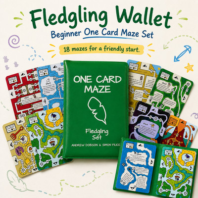 Fledgling Wallet   One Card Maze Beginner Puzzle Set 18 Mazes
