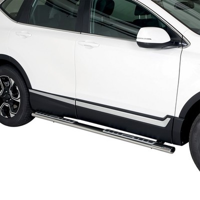 Edelstahl Seitenschweller Schwellerrohre für Honda CR-V Hybrid 2017-2022 Silber