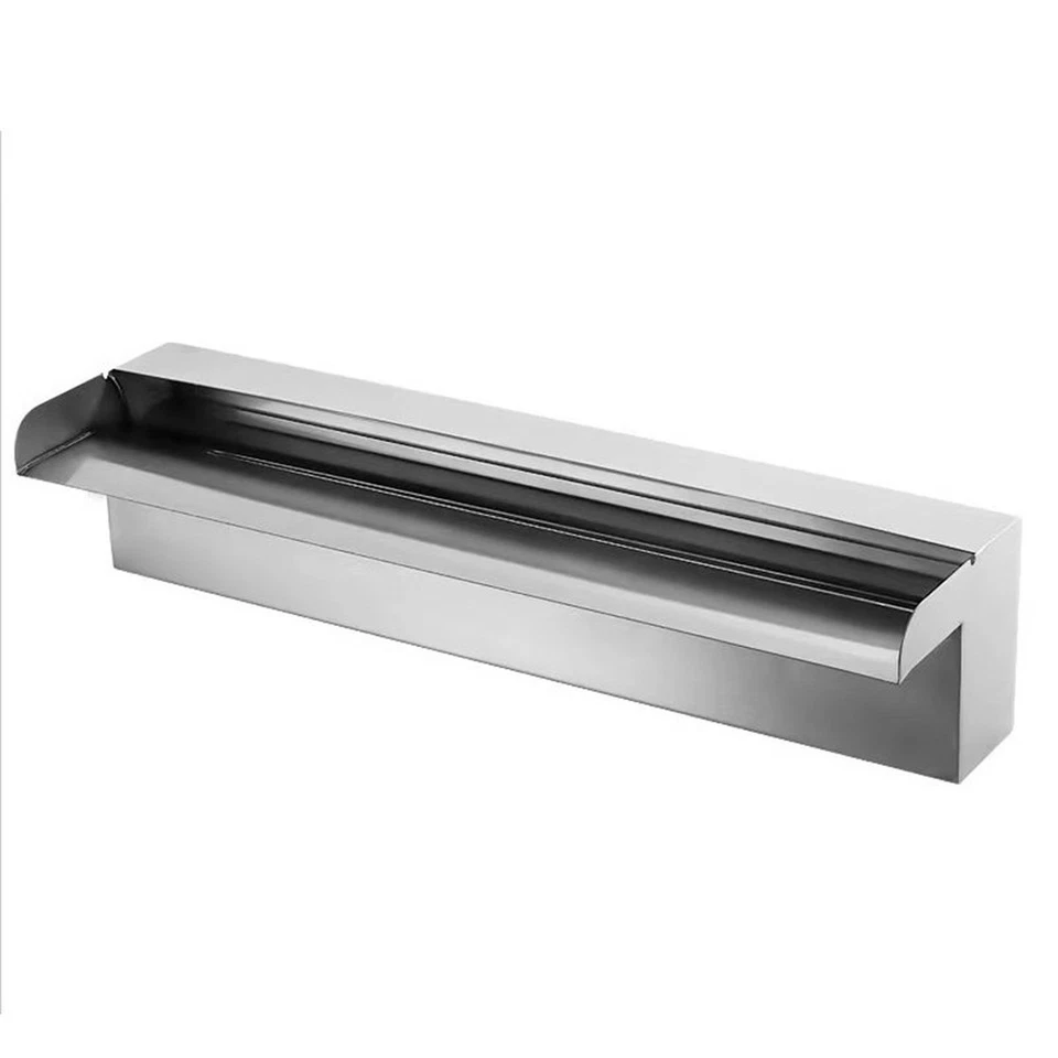 Elegante fuente de cascada de acero inoxidable para embellecer tu sala de estar al aire libre Foto 4 de 4