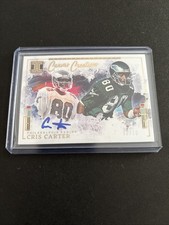 /10 CHRIS CARTER GOLD  AUTO 2025 Panini Impeccable Canvas Creations Eagles