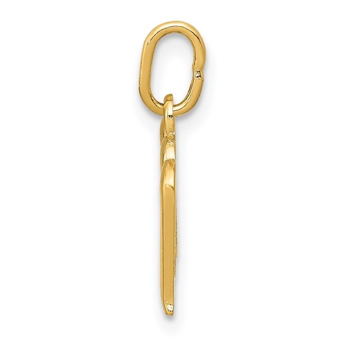 14k Yellow Gold Letter M Initial Charm Pendant - Picture 2 of 4