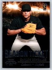 2011 Playoff Contenders Carlos Gonzalez Season Ticket Colorado Rockies #9