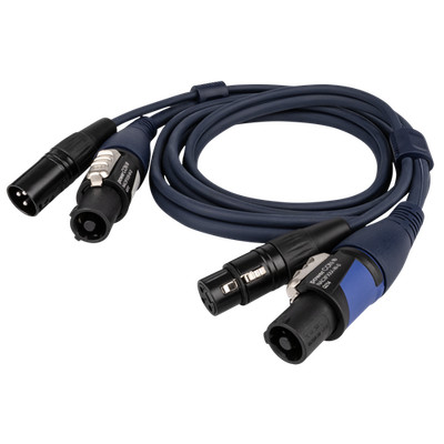 DAP Audio Powercon/XLR M - Powercon/XLR F 3 Meter Musik Bühne Box Lautsprecher