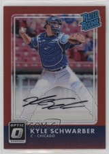 2016 Donruss Optic Rated Rookies Signatures Red /50 Kyle Schwarber Auto 1ln4