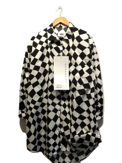シャツ+ブラウス(長袖+七分) MM6 - MM6 DISTORTED CHESS PRINT SHIRT MM6/OVERSIZED DISTORTED CHESS PRINT LONG SHIRT/S62CT0205 | eBay