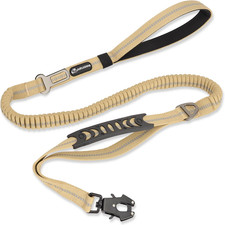Heavy Duty Tactical Dog Leash, 4-6FT Shock Absorbing Tactical Leash with 2 Padde