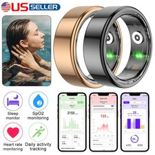Waterproof IP68 Smart Ring Sleep Ring Heart Rate Monitor For Android IOS