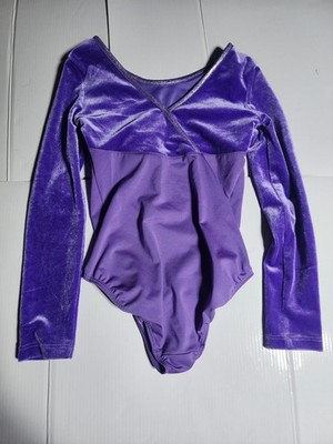 Danskin Now Girls' Gymnastics Leotard   Purple Velvet, Size 6-6X