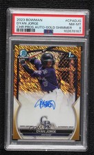 2023 Bowman Gold Shimmer Refractor 43/50 Dyan Jorge #CPA-DJG PSA 8 Auto 0mn9
