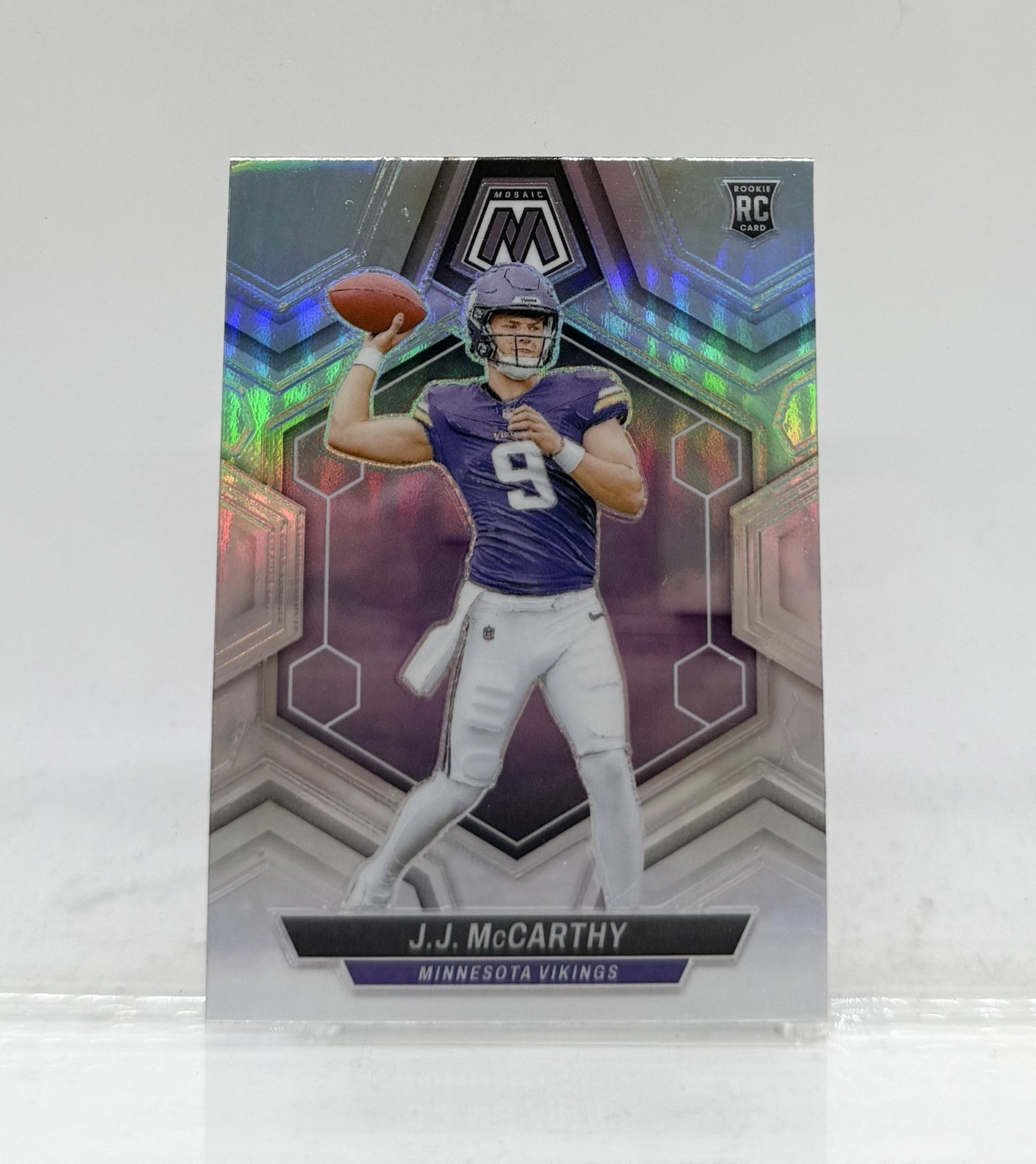 2024 J.J. McCarthy Panini Mosaic Football Silver Rookie #310 Minnesota Vikings