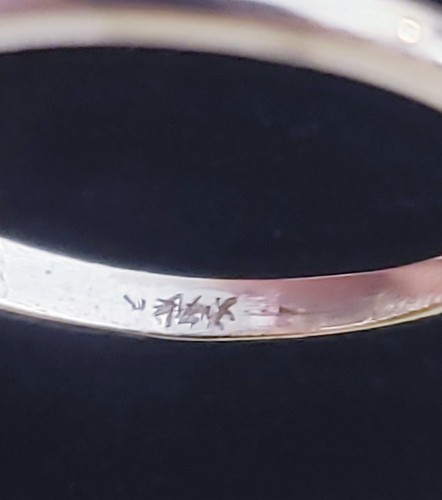 Anello cocktail vintage in oro bianco 14 kt con rubini e diamanti - Foto 8 di 11