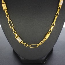 Wert 3399,- Luxuriöse Monte Carlo Kette Bicolor 875 21 Karat 60 cm xxyy-d