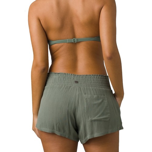 Prana Women’s Medium Fernie Paperbag Elastic Waistband Cover Up Shorts Pockets - Picture 8 of 10
