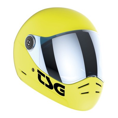 TSG Pass 2.0 Full Face Helmet , Downhill Skateboarding, M, Satin Acid Yellow