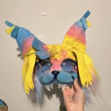 Yatta cat mask Handmade with clay nose