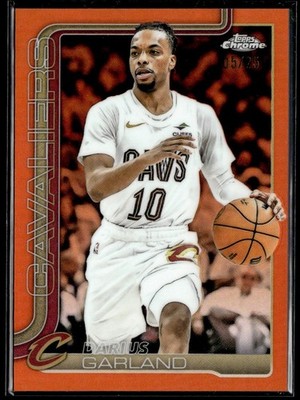 2025-26 Topps Chrome True Orange Darius Garland /25 Cleveland Cavaliers #76