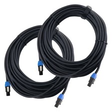 2x Profi Boxenkabel mit 15m L&auml;nge und 4-pol SPK-Steckern f&uuml;r sauberen PA-Sound