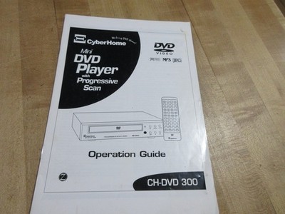 CyberHome DVD Player Owners Manual Operation Guide Ch-DVD- 300 (mk)