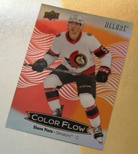 2024-25 Upper Deck Allure - Color Flow Shane Pinto #CFL-52 Red Orange - Senators