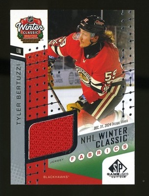 2025-26 SP Game Used Winter Classics Fabrics TYLER BERTUZZI Jersey Blackhawks