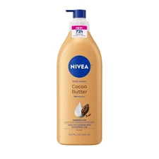 NIVEA Cocoa Butter Body Lotion for Dry Skin with Hyaluronic Acid, Cocoa Butter a
