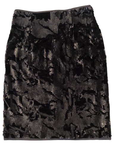 NEW Romeo & Juliet Couture Black Velvet Sequin Skirt S Lined NWT $155