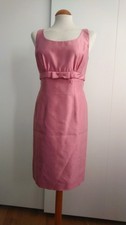 Abito a tubino LUISA SPAGNOLI Italy nuovo con fiocco davanti -100% seta - Rosa - Ital 42