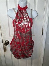 Costume Gallery Dance 1pc Halter w/ shorts Red Costume Adult Size Small