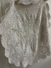 Vintage Ivory Crochet Table Top Round Doily 28 Inches New old stock. Never used