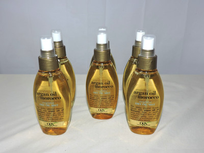 Lot of 6 OGX Renewing & Argan Oil of Morocco Healing Dry Hair Oil Spray, 4 Oz