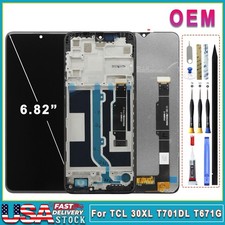 OEM LCD Display Touch Screen Digitizer Assembly Frame For TCL 30 XL T701DL T671G