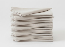 Reusable Cotton Linen Napkins Beige 40x40cm Eco Cloth Dinner Table Washable Set