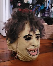 Trick or Treat Studios Leatherface Texas Chainsaw Leather Full Mask w/ Hair