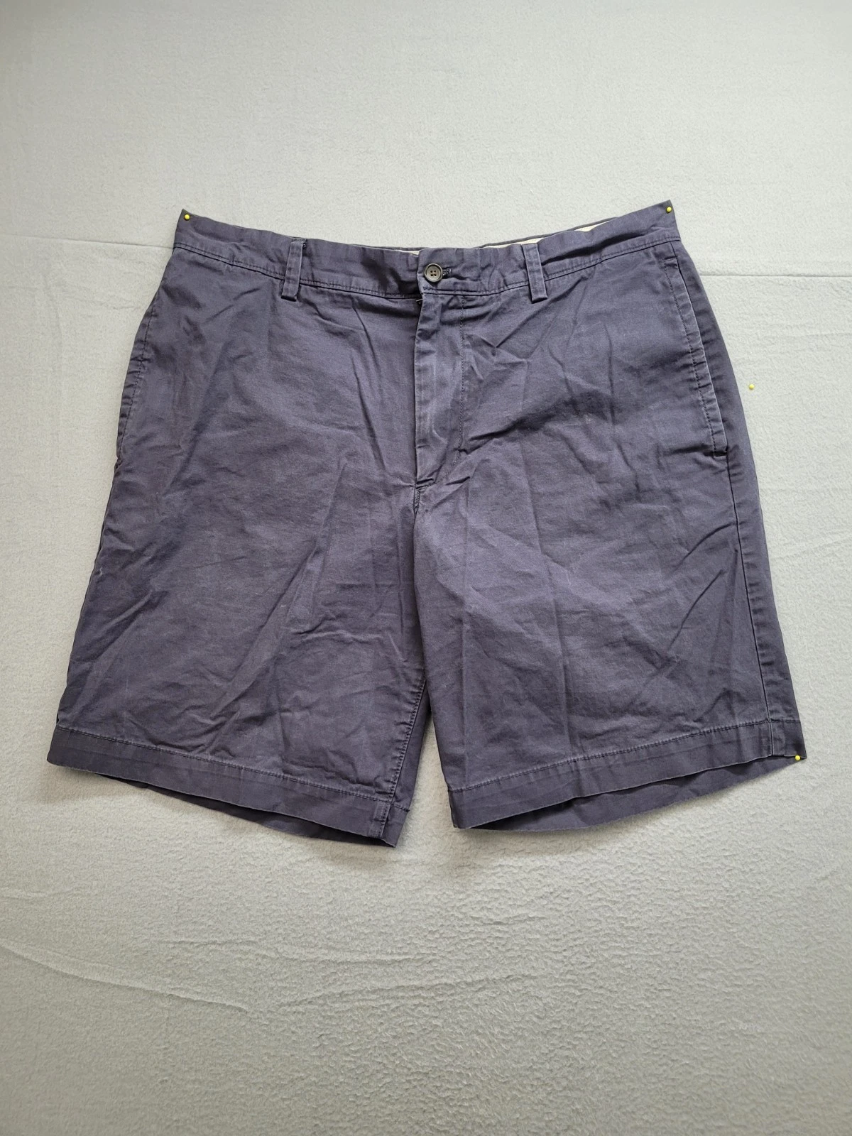 Banana Republic Men Short 38 Dark Blue Slash Pocket High Rise Flat Front Casual