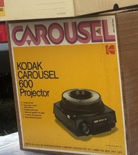 Kodak Carousel 600 35mm Slide Projector Portable 3x Lens Black w/ Box