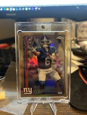 2025 Topps Chrome Football Jaxson Dart Leather Gold Refractor /50 Rookie Giants