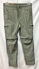 EDDIE BAUER Kids Youth Convertible Pant Zipper Pocket Green M 10/ 12