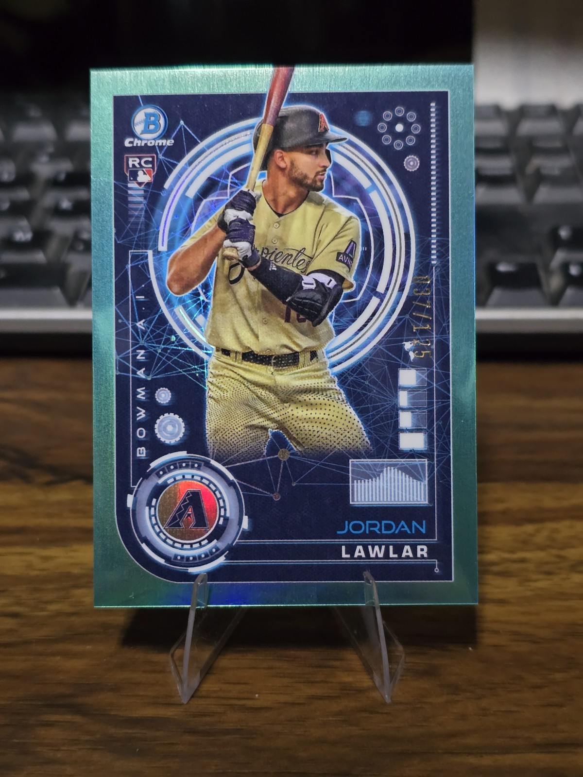 2024 Bowman - Bowman Ai Jordan Lawlar #BAI-5 Aqua Refractor /125 (RC)