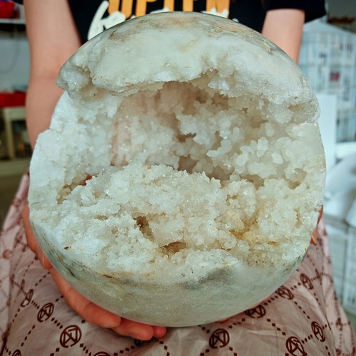 12.65LB TOP Natural Morocco geode quartz crystal ball Decorative healing - Picture 2 of 13