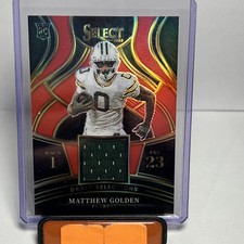 2025 Select Matthew Golden Rookie Draft Selections Red Prizm Patch  #DSM-MGN  