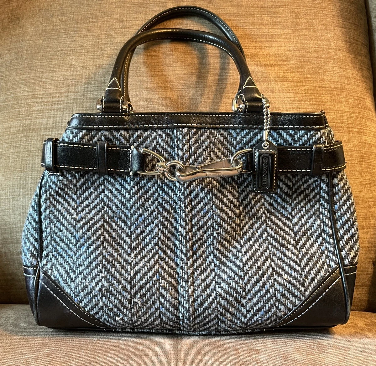 Coach Herringbone Satchel/Top Handle Bag Handbags & Bags for Women 