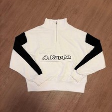 Kappa Half Zip Sweatshirt M White Black