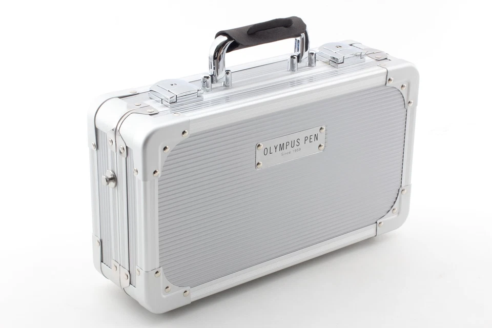 ¡RARO! [Sin usar con llave, correa] Estuche de aluminio Olympus PEN de JAPÓN Foto 4 de 4