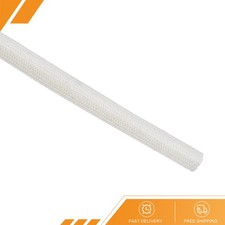 Insulation Cable Protector 33 Ft 8mm High TEMP Fiberglass Sleeve White