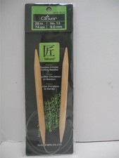 Clover Takumi Bamboo No 13 9mm 29" Circular Knitting Needles No 3016/24 NEW