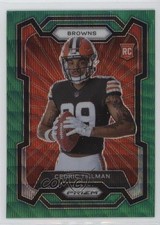 2023 Panini Prizm Rookie Variation Green Wave Prizm Cedric Tillman #323 14wi