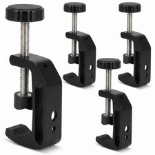 4-Piece Universal Heavy-Duty C-Clamp Set 1/4" 3/8" Thread Mounting Holes