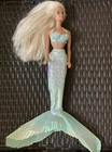 Barbie Mermaid Mattel 1966: Glittery Blonde Hair Blue Eyes Vintage